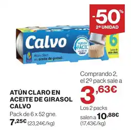 Supercor CALVO Atún claro en aceite de girasol oferta