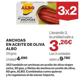 Supercor ALBO Anchoas en aceite de oliva oferta