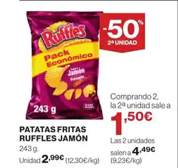 Supercor RUFFLES Patatas fritas jamón oferta