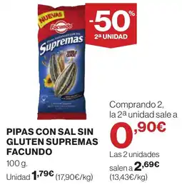 Supercor FACUNDO Pipas con sal sin gluten supremas oferta