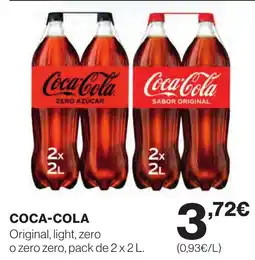 Supercor COCA-COLA Original, light, zero o zero zero oferta