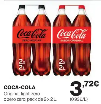 Supercor COCA-COLA Original, light, zero o zero zero oferta