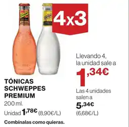Supercor SCHWEPPES Tónicas premium oferta