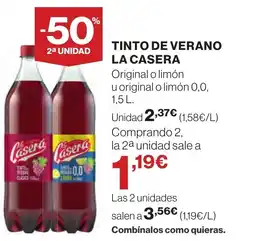 Supercor LA CASERA Tinto de verano oferta