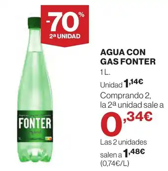Supercor FONTER Agua con gas oferta