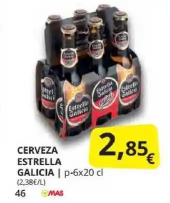 Supermercados MAS Estrella Galicia Cerveza oferta