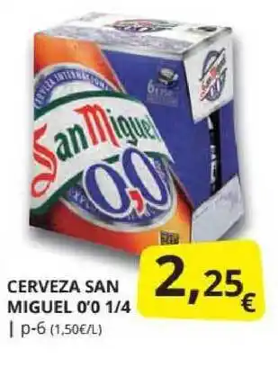 Supermercados MAS San Miguel Cerveza 0'0 1-4 oferta