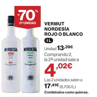 Supercor NORDESÍA Vermut rojo o blanco oferta