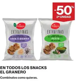Supercor El GRANERO En todos los snacks oferta