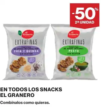 Supercor El GRANERO En todos los snacks oferta
