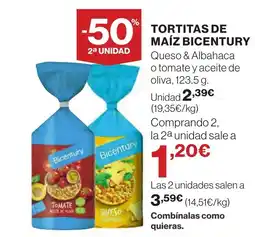 Supercor BICENTURY Tortitas de maíz oferta