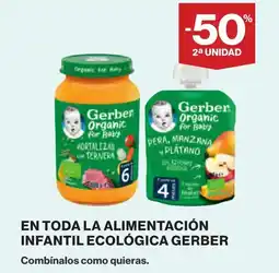 Supercor En toda la alimentación infantil ecológica gerber oferta