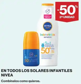 Supercor NIVEA En todos los solares infantiles oferta