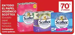 Supercor SCOTTEX En todo el papel higiénico oferta
