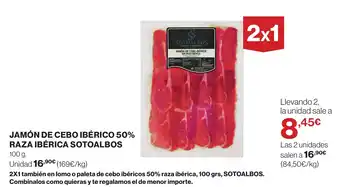 Supercor Jamón de cebo ibérico 50% raza ibérica sotoalbos oferta