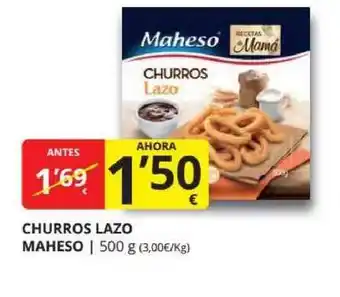 Supermercados MAS Churros Lazo Maheso 500g oferta