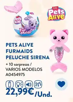 Juguettos Zuru - pets alive furmaids peluche sirena oferta