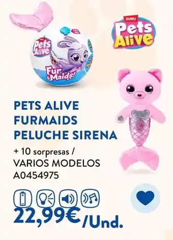 Juguettos Zuru - pets alive furmaids peluche sirena oferta