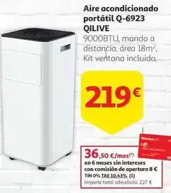 Alcampo Qilive - aire acondicionado portátil q-6923 oferta