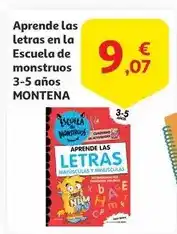 Alcampo Montena - aprende las letras en la escuela de monstruos 3-5 años oferta