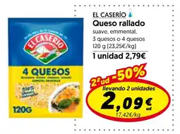 Hiper Usera EL CASERÍO Queso rallado oferta