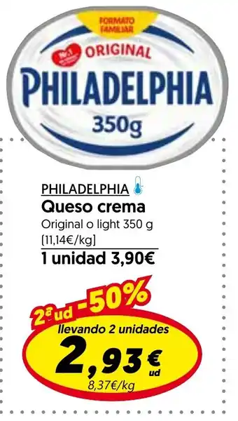 Hiper Usera PHILADELPHIA Queso crema oferta