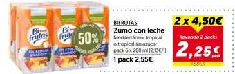 Hiper Usera BIFRUTAS Zumo con leche oferta