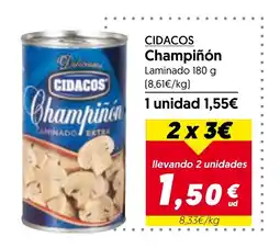 Hiper Usera CIDACOS Champiñón oferta
