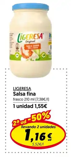 Hiper Usera LIGERESA Salsa fina oferta