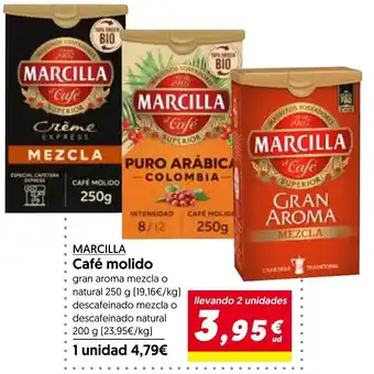 Hiper Usera MARCILLA Café molido oferta