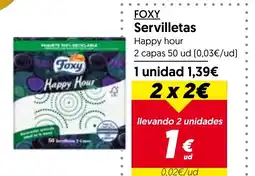 Hiper Usera FOXY Servilletas Happy hour oferta