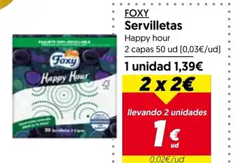 Hiper Usera FOXY Servilletas Happy hour oferta
