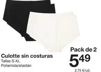 Zeeman Culotte sin costuras oferta