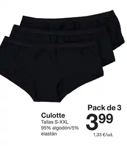 Zeeman Culotte oferta