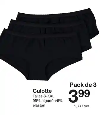 Zeeman Culotte oferta