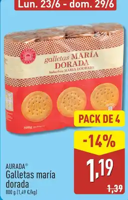 ALDI Galletas maría dorada oferta
