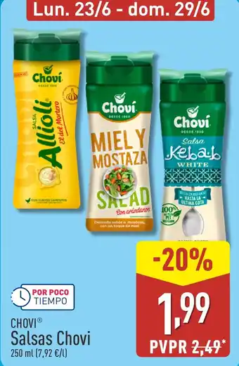 ALDI CHOVI Salsas Chovi oferta