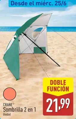 ALDI CRANE Sombrilla 2 en 1 oferta