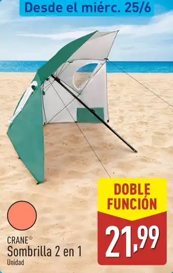 ALDI CRANE Sombrilla 2 en 1 oferta