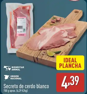 ALDI Secreto de cerdo blanco oferta
