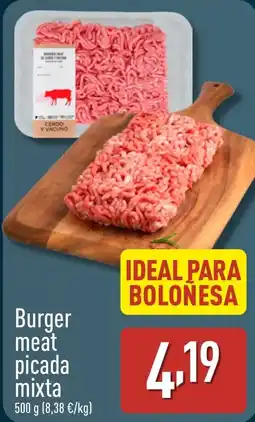ALDI Burger meat picada mixta oferta