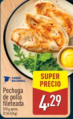 ALDI Pechuga de pollo fileteada oferta