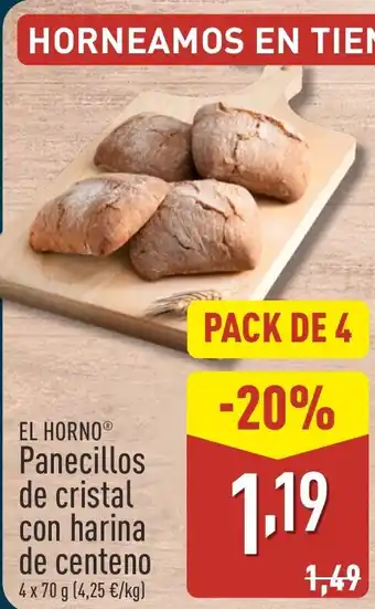 ALDI El horno panecillos de cristal con harina de centeno oferta