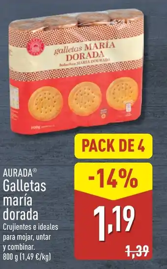 ALDI AURADA Galletas maría dorada oferta