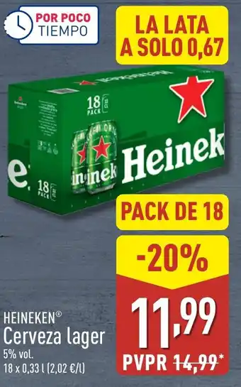 ALDI HEINEKEN Cerveza lager oferta