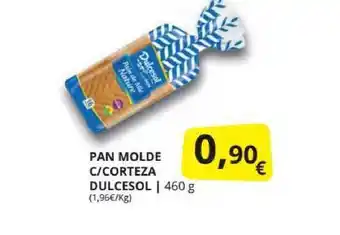 Supermercados MAS Pan Molde C- Corteza Dulcesol 460g oferta