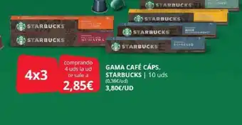 Supermercados MAS Gama Café Cáps. Starbucks 10 uds oferta
