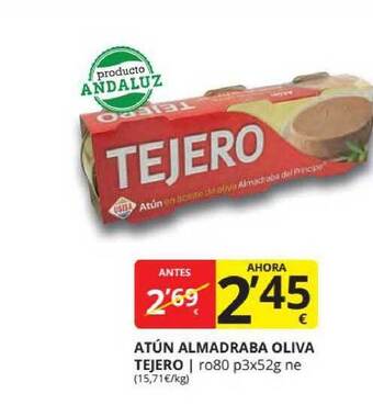 Supermercados MAS Atún Almadraba Oliva Tejero oferta