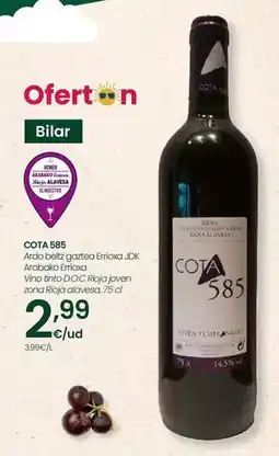 Eroski Cota 585 - vino tinto d.o.c rioja joven zona rioja alavesa oferta