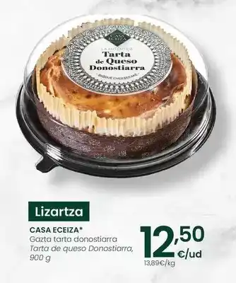 Eroski Casa eceiza - tarta de queso donostiarra oferta